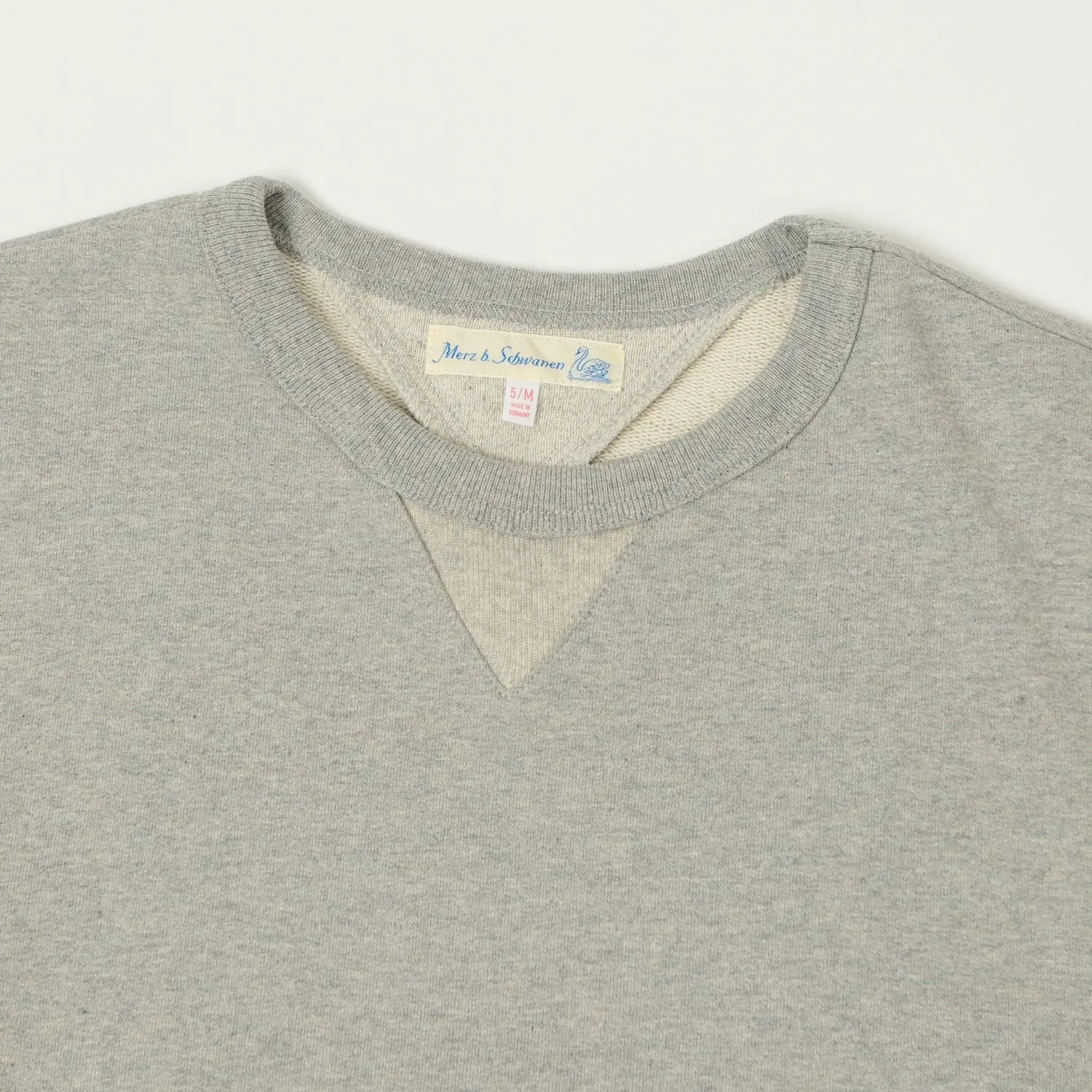 Merz b. Schwanen 3M46 Classic Jersey Sweatshirt - Grey Melange sold by Son of a Stag product image thumbnail 2