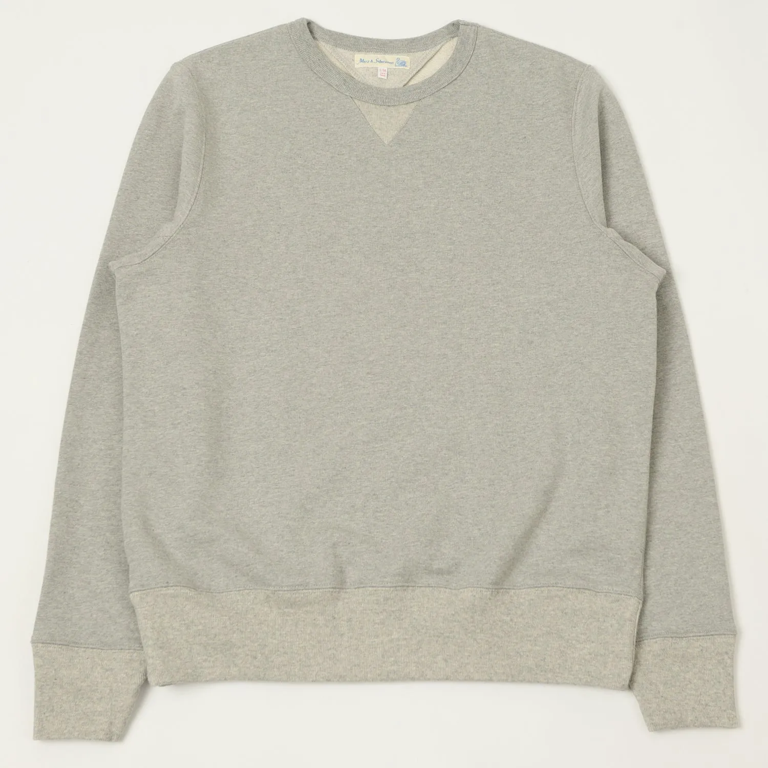 Merz b. Schwanen 3M46 Classic Jersey Sweatshirt - Grey Melange sold by Son of a Stag