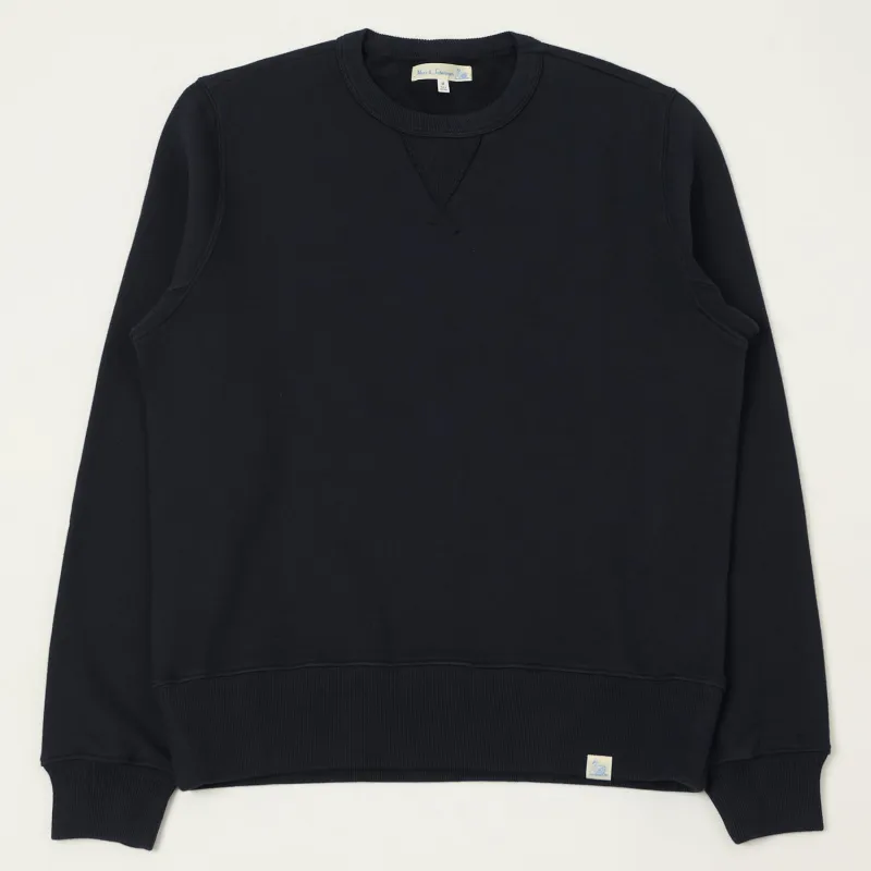 Merz b. Schwanen 'Good Basics' Athletic Sweatshirt - Dark Navy sold by Son of a Stag