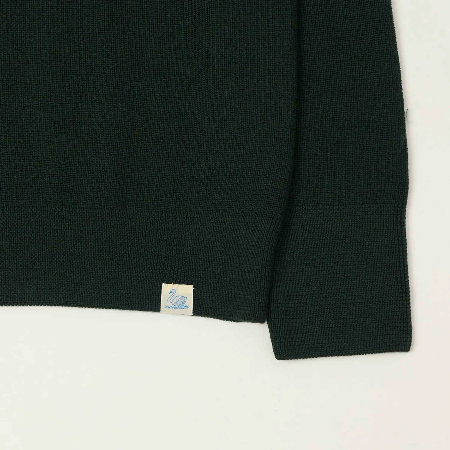 Merz b. Schwanen 'Good Basics' Ribbed Merino Wool Pullover - Bottle Green sold by Son of a Stag product image thumbnail 4