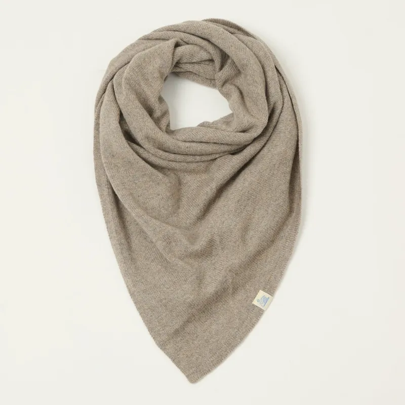Merz b. Schwanen 'Good Basics' Merino/Cashmere/Silk Triangle Scarf - Faded Grain made by Merz B. Schwanen
