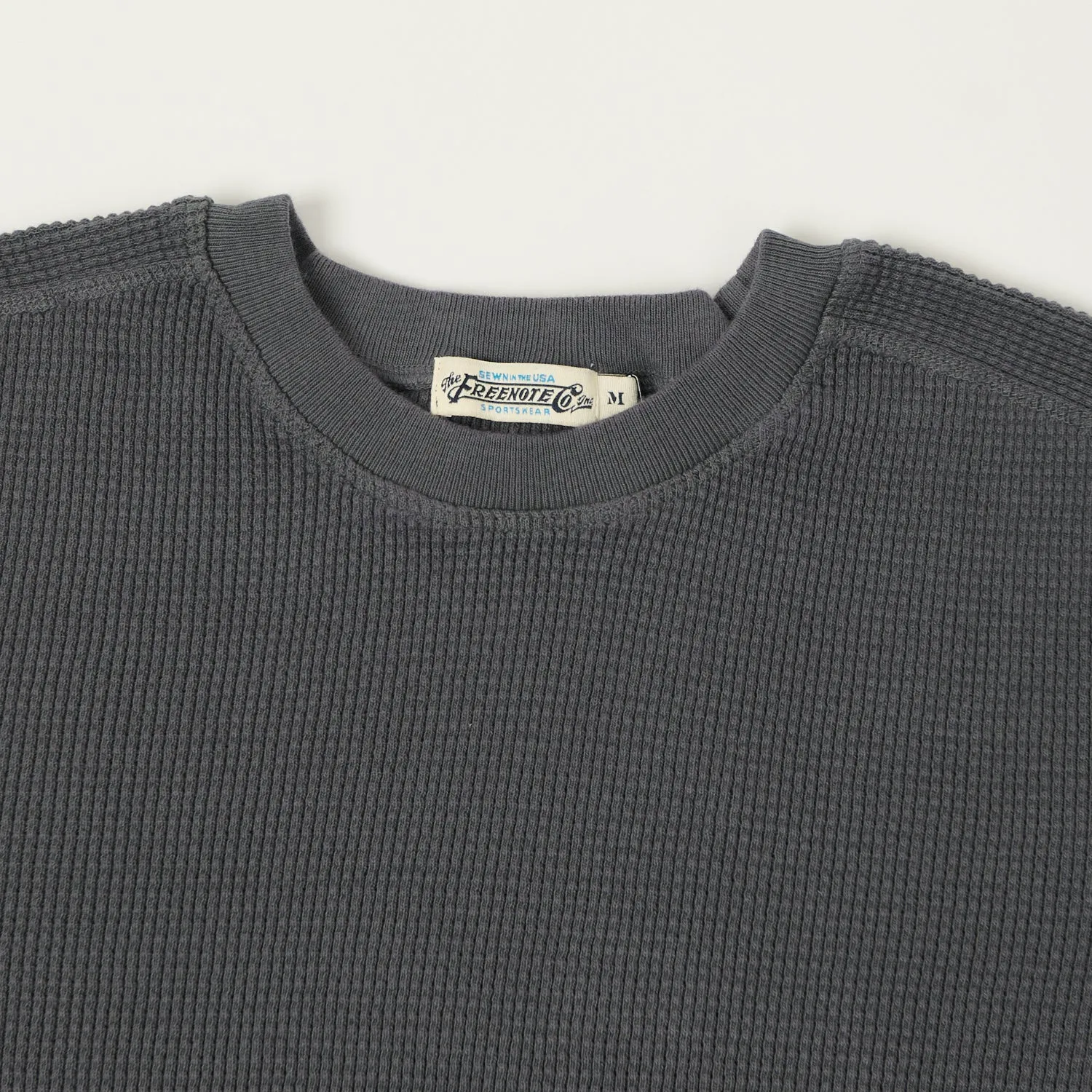 Freenote Cloth Waffle Knit Thermal T-Shirt - Midnight sold by Son of a Stag product image thumbnail 2