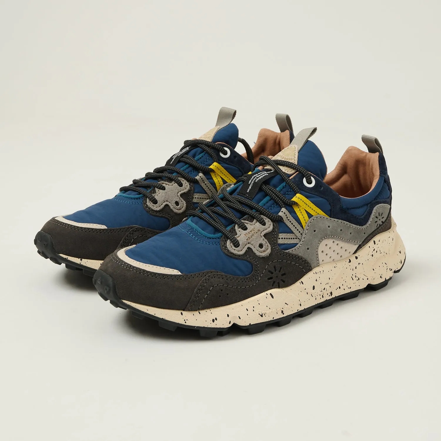 Flower Mountain Yamano 3 Suede/Nylon Sneaker - Grey/Navy sold by Son of a Stag