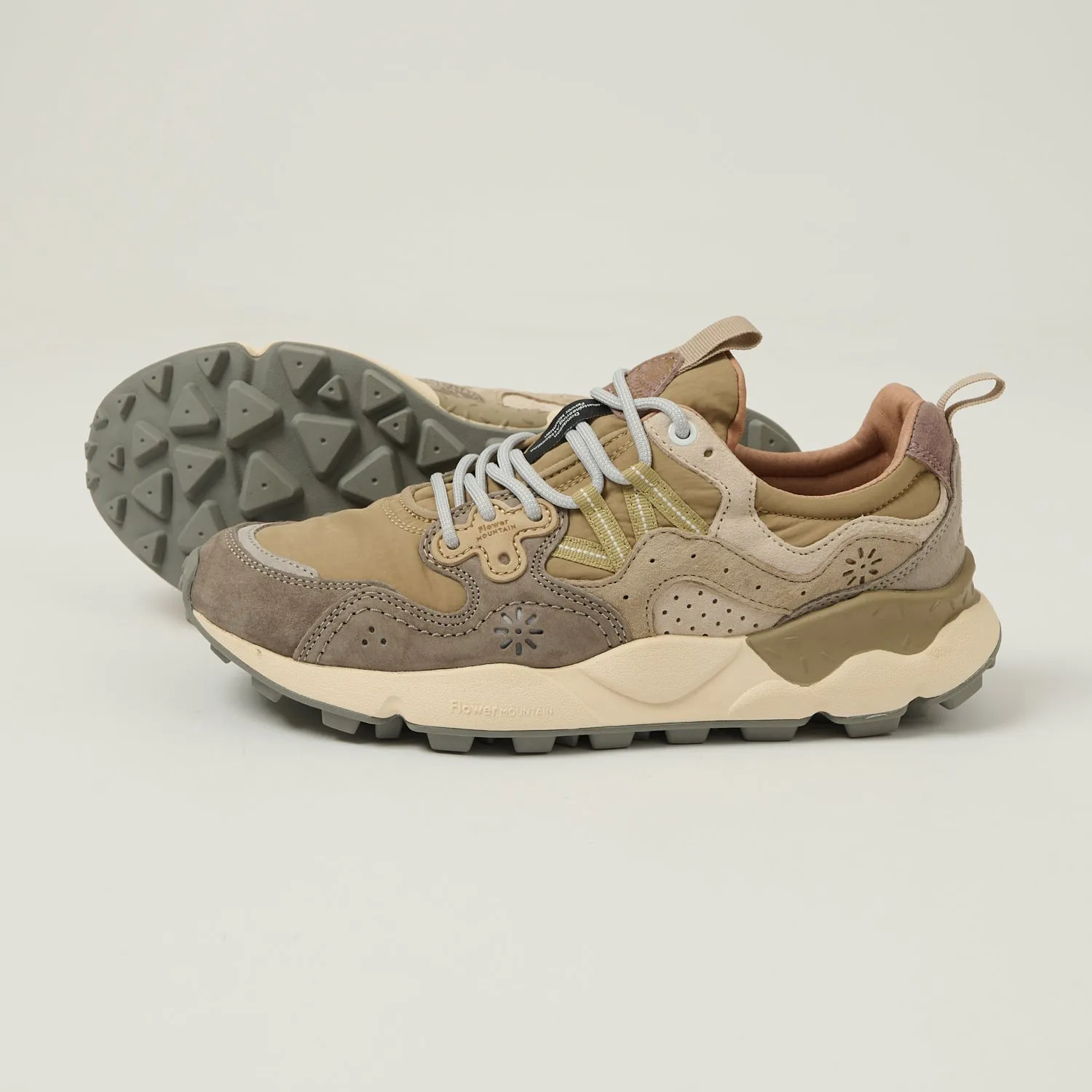 Flower Mountain Yamano 3 Suede/Nylon Sneaker - Grey/Mud/Off White sold by Son of a Stag product image thumbnail 4