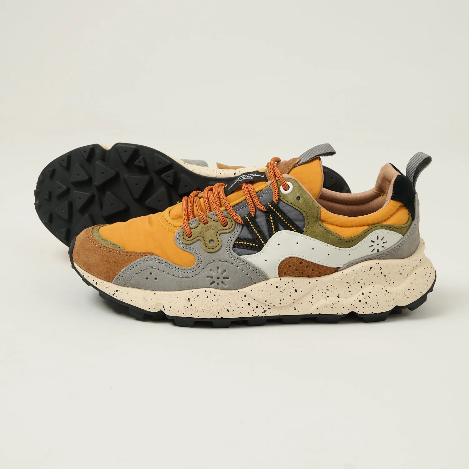 Flower Mountain Yamano 3 Suede/Nylon Sneaker - Warm Brown/Mustard sold by Son of a Stag product image thumbnail 4