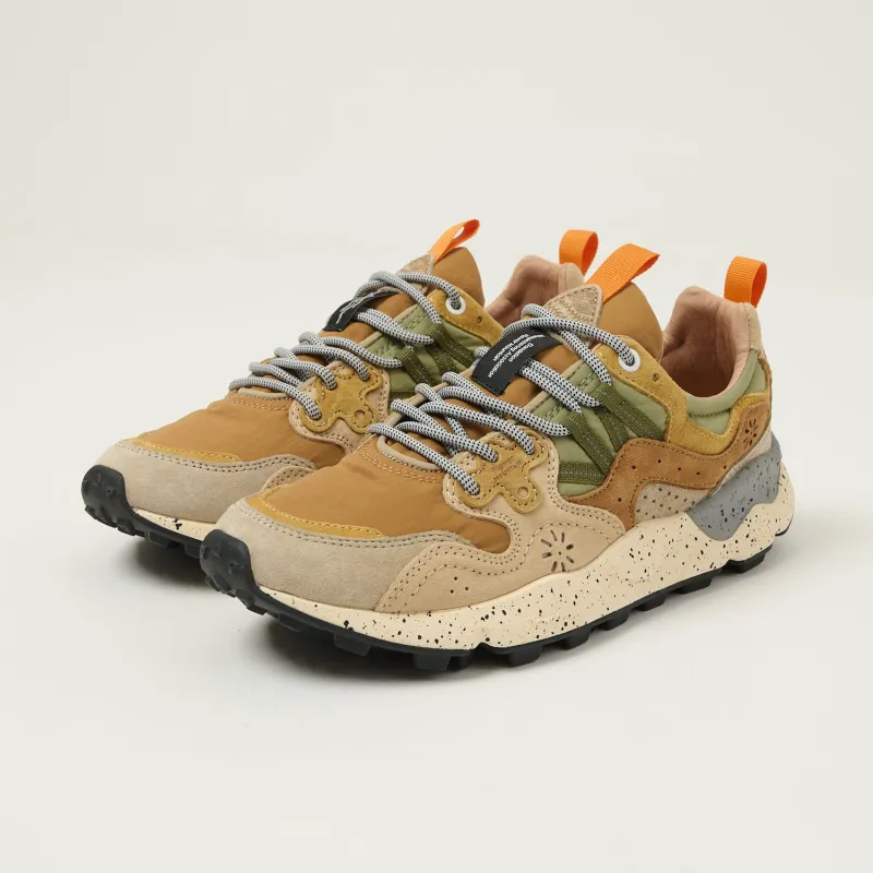 Flower Mountain Yamano 3 Suede/Nylon Sneaker - Grey/Light Brown/Beige sold by Son of a Stag