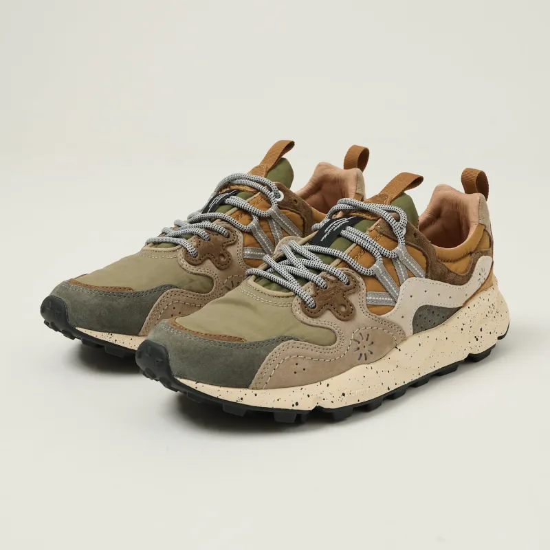 Flower Mountain Yamano 3 Suede/Nylon Sneaker - Grey/Onion sold by Son of a Stag