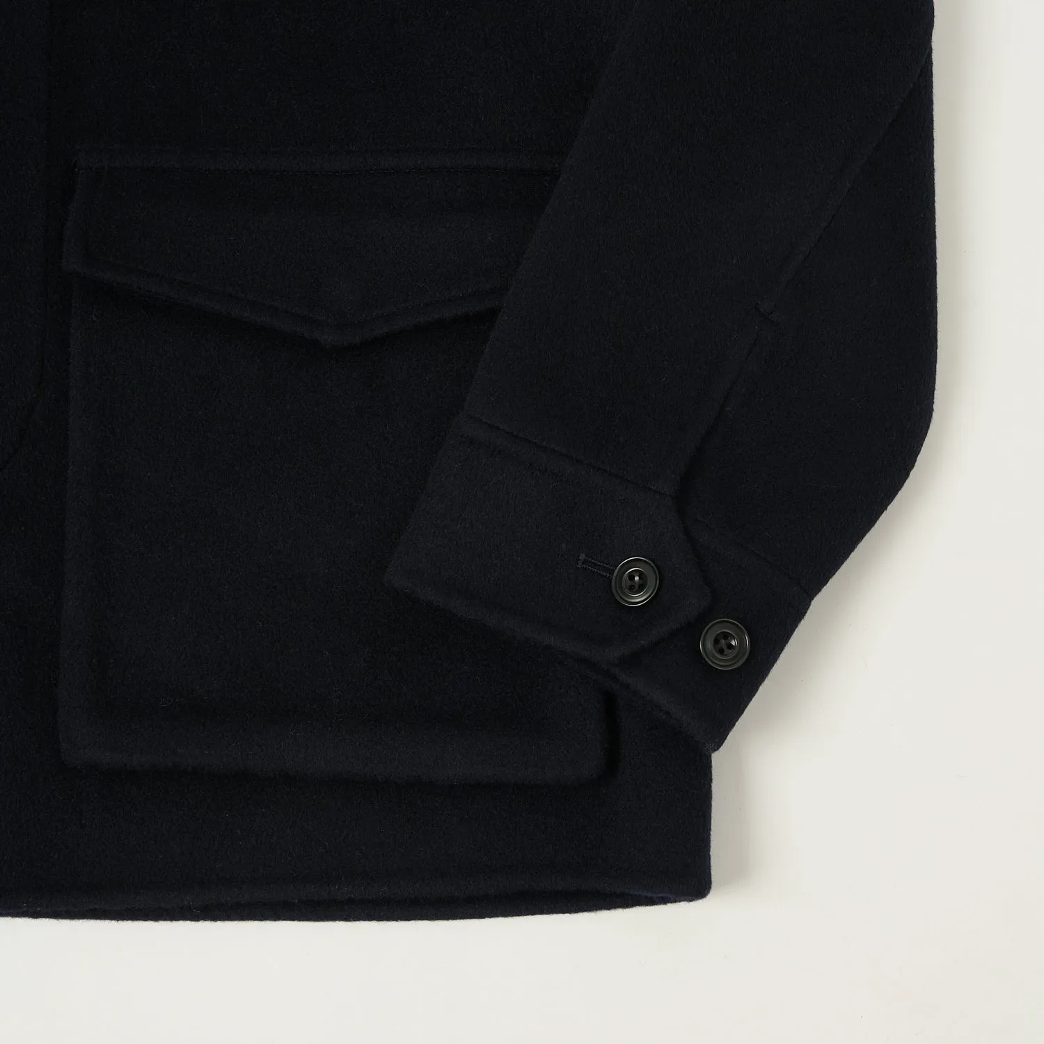 Hartford 'Jake' Wool Field Jacket - Navy sold by Son of a Stag product image thumbnail 3