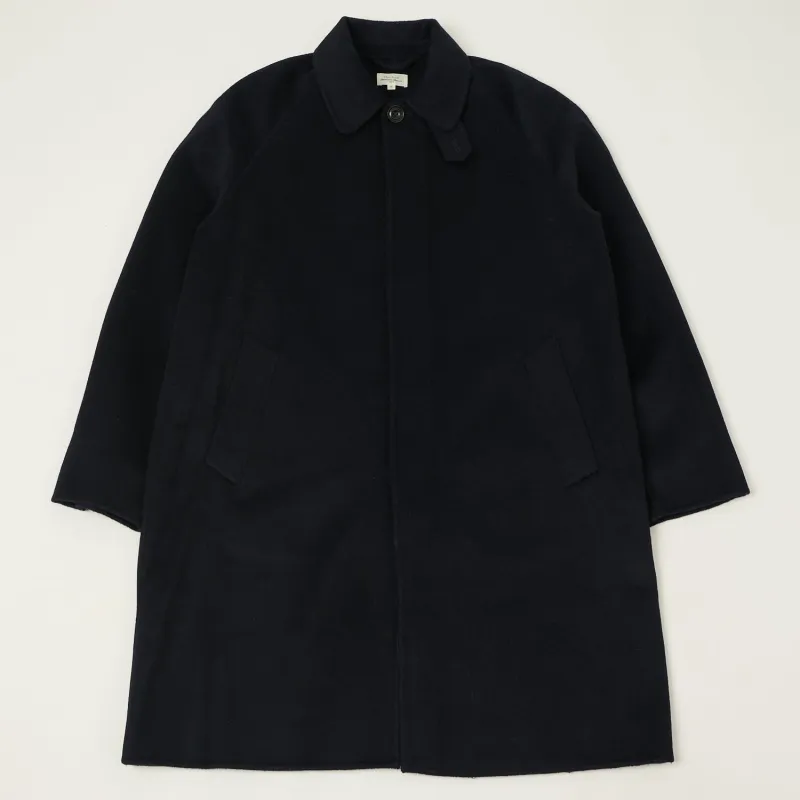Hartford 'Graig' Wool Balmacaan Coat - Navy sold by Son of a Stag