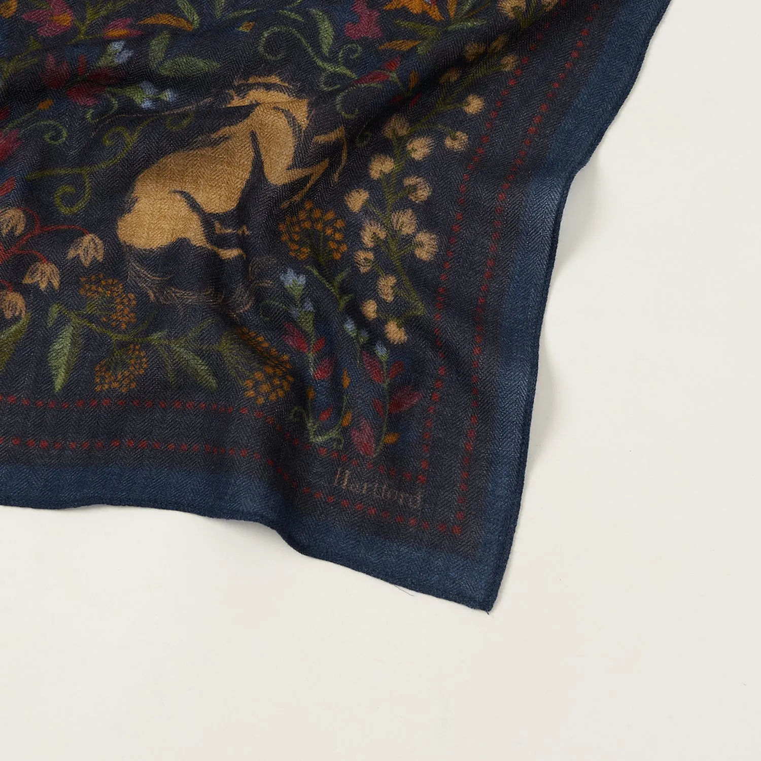 Hartford 'Unicorn' Wool Bandana Scarf - Indigo sold by Son of a Stag product image thumbnail 2