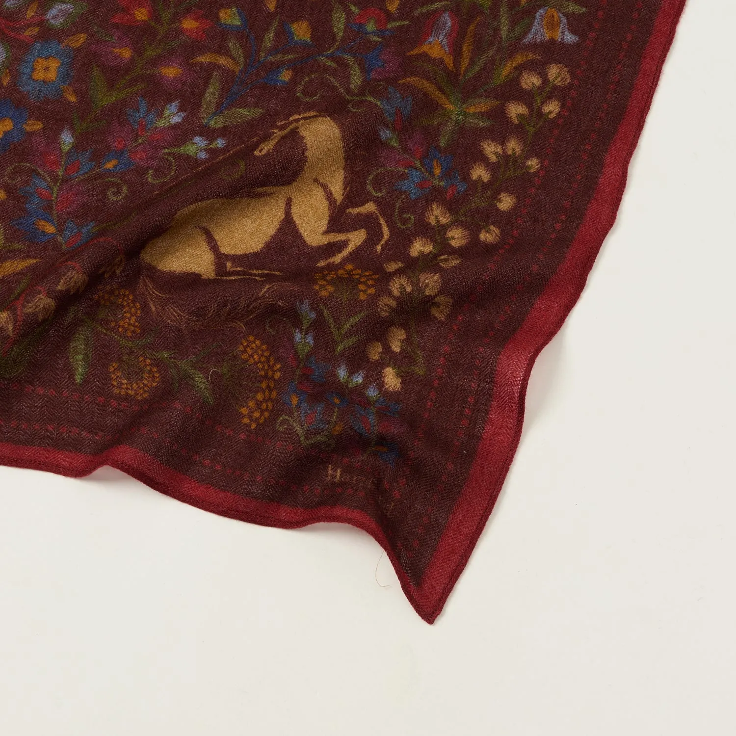 Hartford 'Unicorn' Wool Bandana Scarf - Wine sold by Son of a Stag product image thumbnail 2