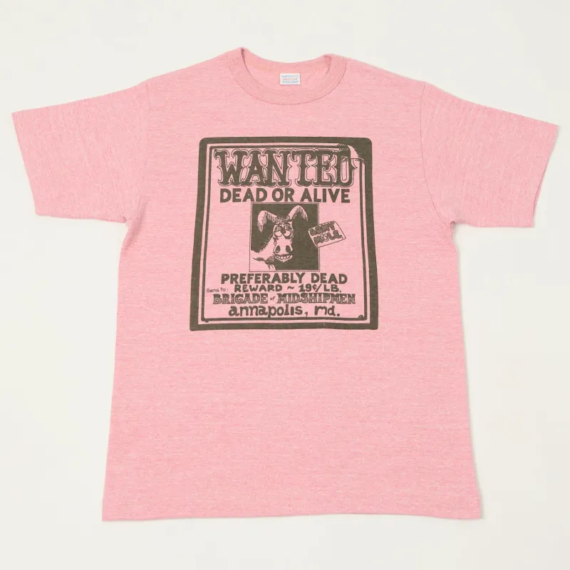 Warehouse & Co 4096 'Wanted' T-Shirt - Heather Red sold by Son of a Stag
