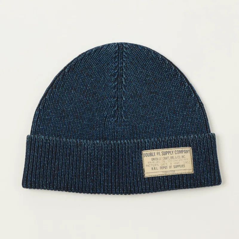 RRL Cotton Watch Cap - Indigo sold by Son of a Stag