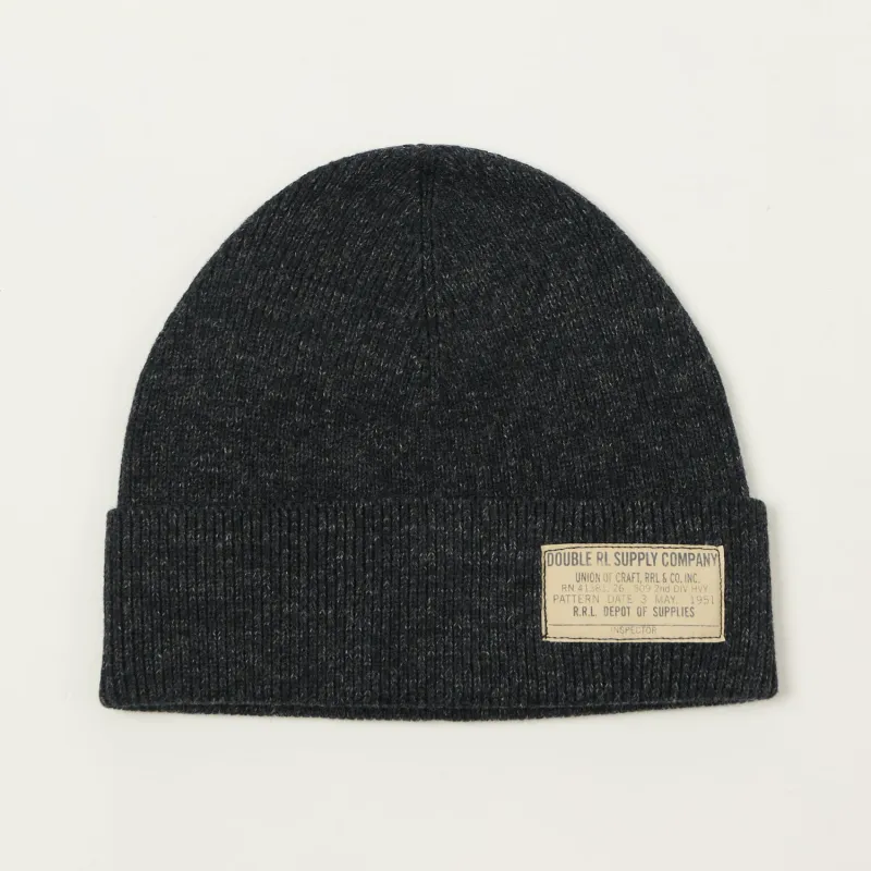 RRL Cotton Watch Cap - Black Indigo sold by Son of a Stag