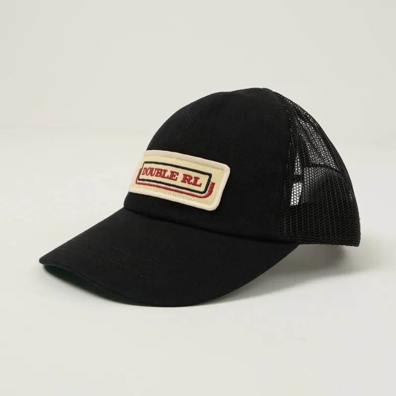 RRL Logo-Patch Denim Trucker Cap - Black made by RRL
