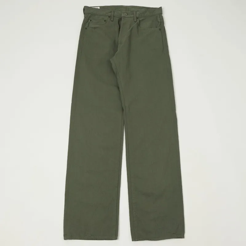 ONI Denim 266SVC-GOL Chino Cloth Regular Straight Jean - Grey/Olive sold by Son of a Stag
