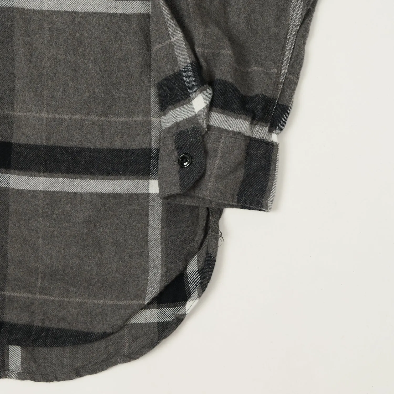 Engineered Garments Brushed Cotton Big Plaid Work Shirt - Grey/Black sold by Son of a Stag product image thumbnail 4