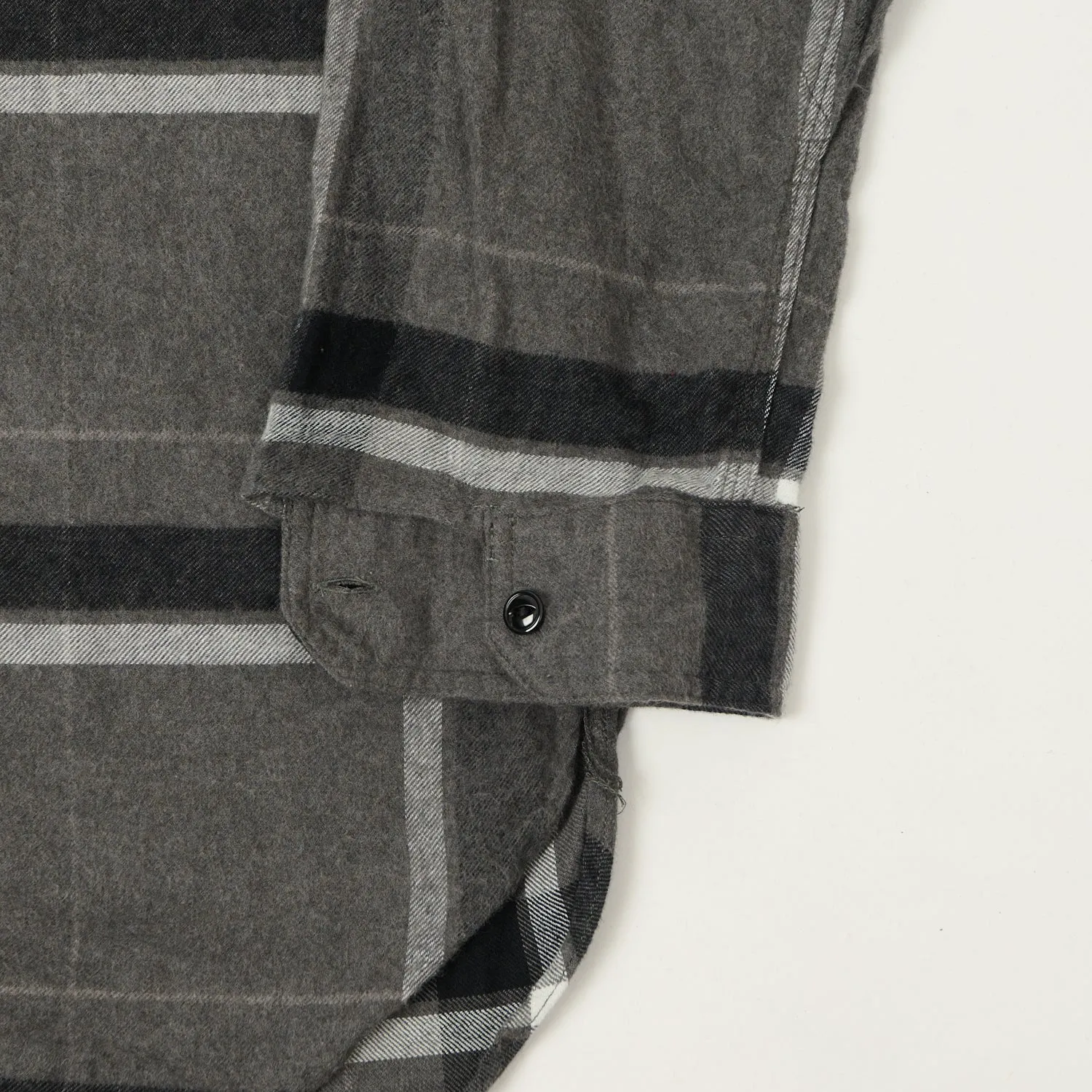 Engineered Garments Brushed Cotton Big Plaid Work Shirt - Grey/Black sold by Son of a Stag product image thumbnail 5
