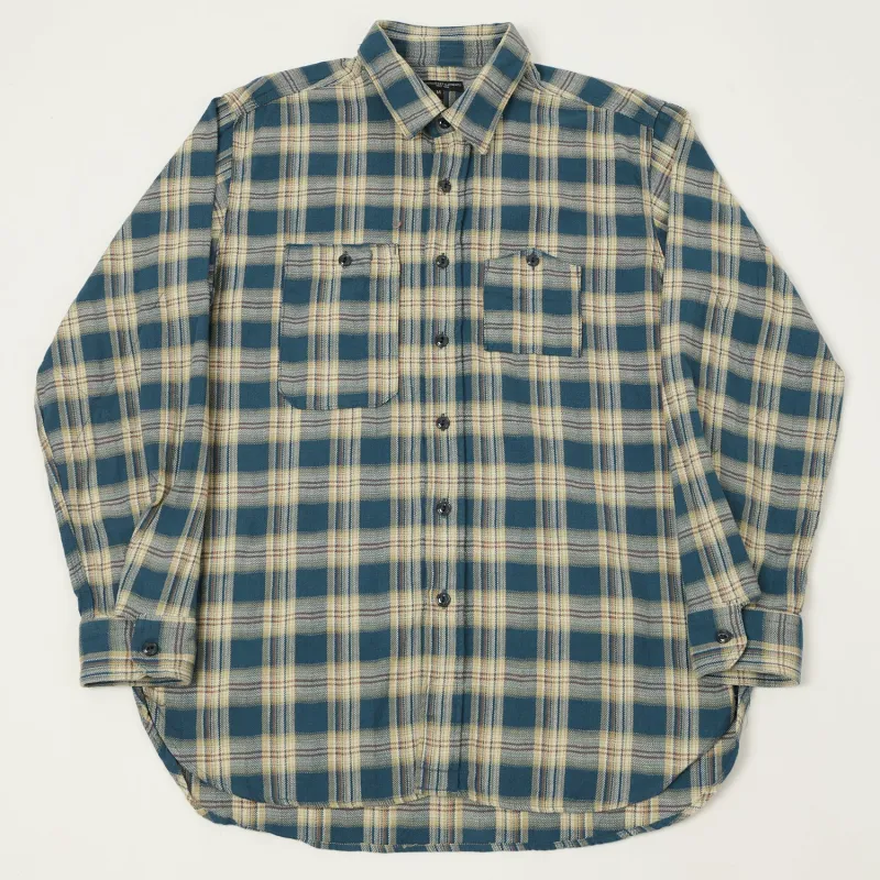 Engineered Garments Plaid Work Shirt - Navy sold by Son of a Stag