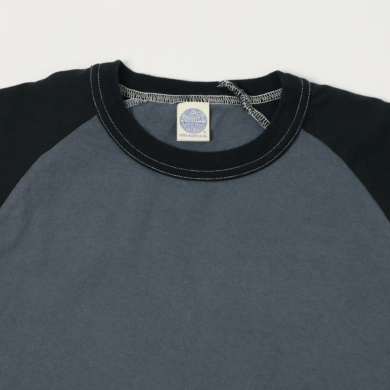 TOYS McCOY Raglan Sleeve Baseball T-Shirt - Blue/Black sold by Son of a Stag product image thumbnail 2