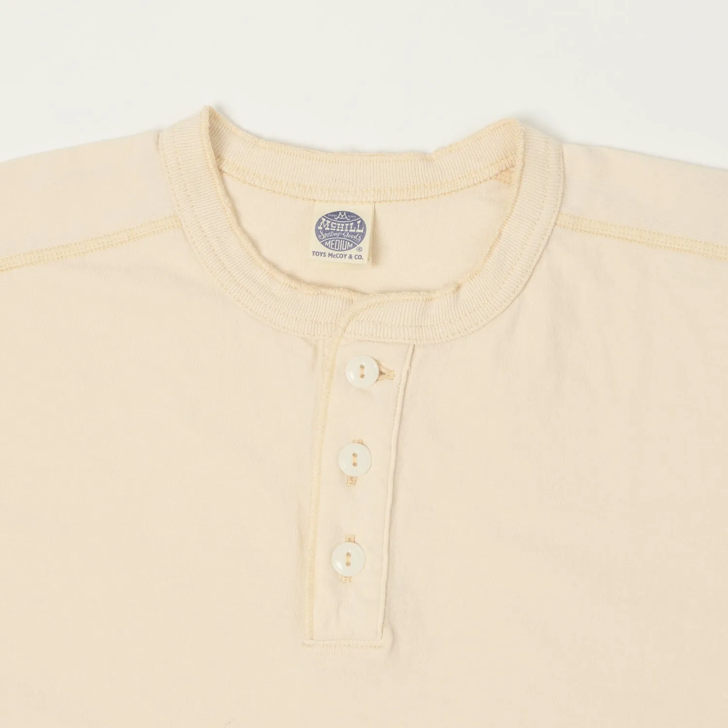 TOYS McCOY Union Henley T-Shirt - Natural sold by Son of a Stag product image thumbnail 2