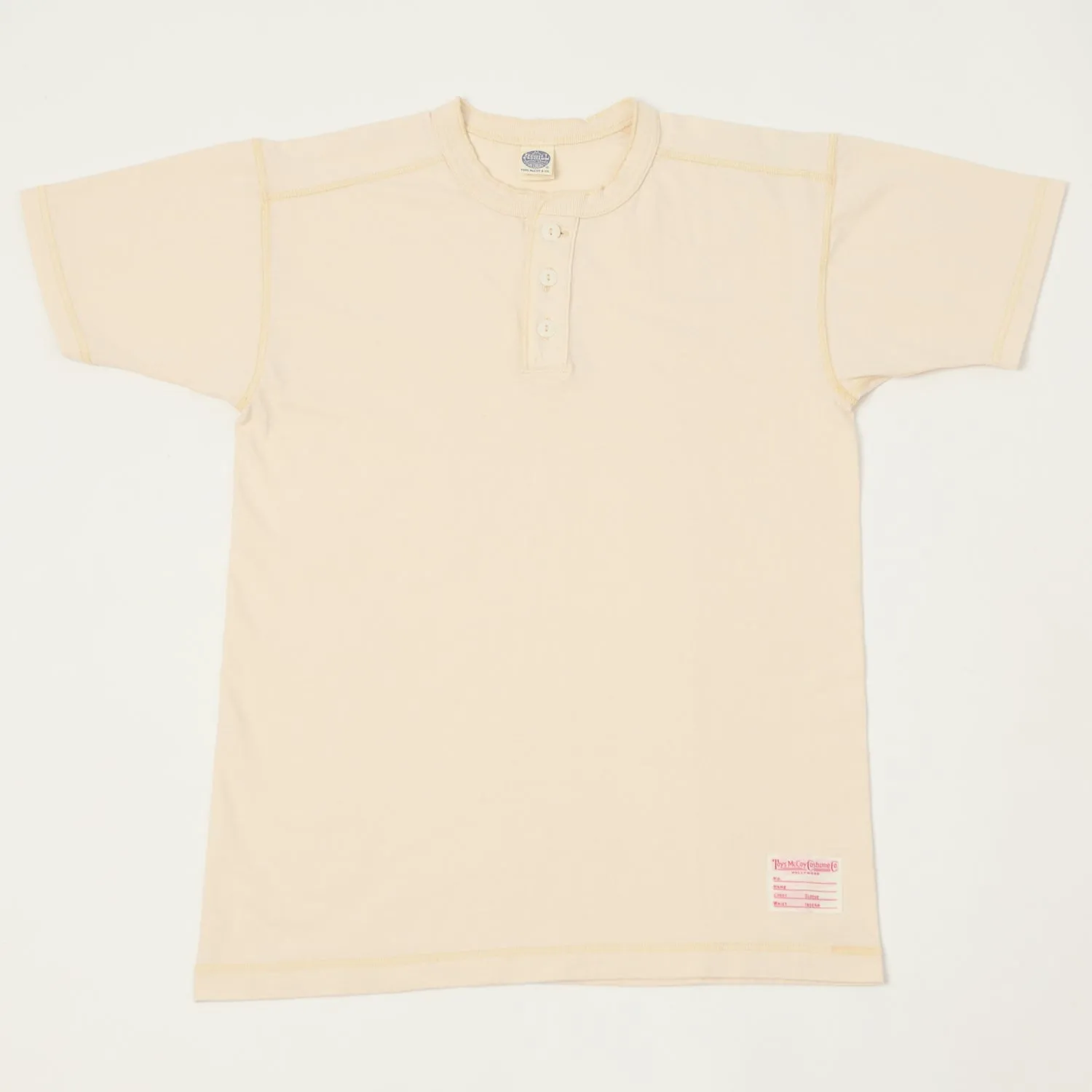 TOYS McCOY Union Henley T-Shirt - Natural sold by Son of a Stag