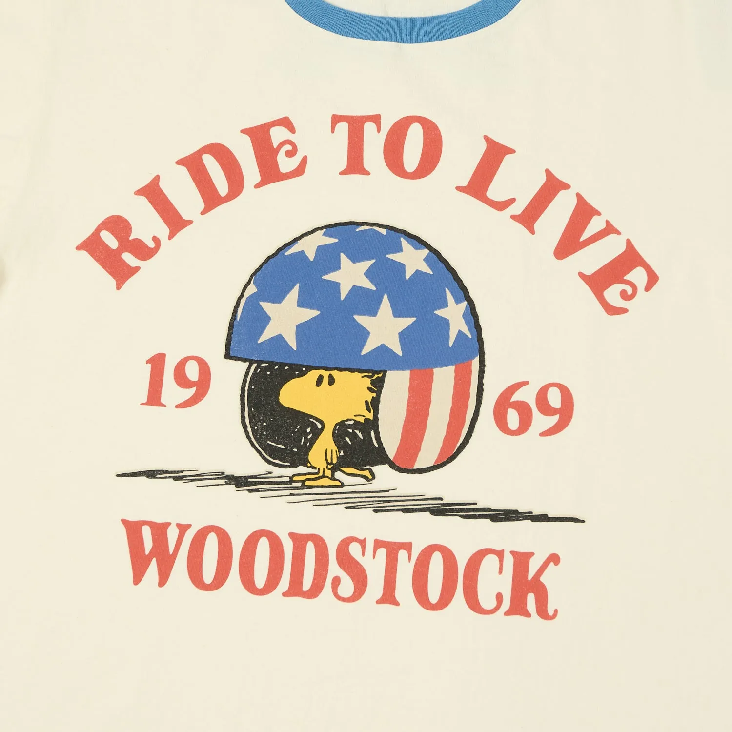 TOYS McCOY Woodstock 'Ride To Live 1969' Johnny Ringer T-Shirt - Off White sold by Son of a Stag product image thumbnail 4
