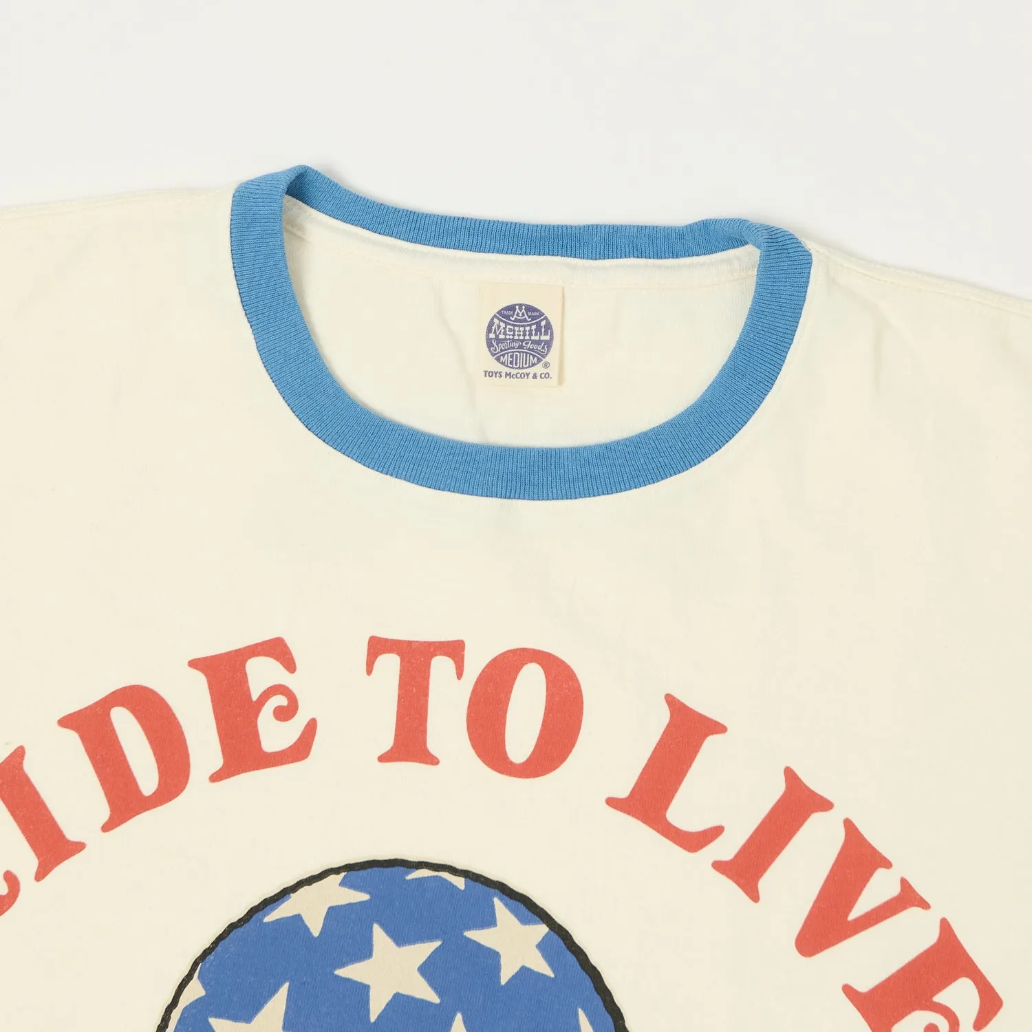 TOYS McCOY Woodstock 'Ride To Live 1969' Johnny Ringer T-Shirt - Off White sold by Son of a Stag product image thumbnail 3