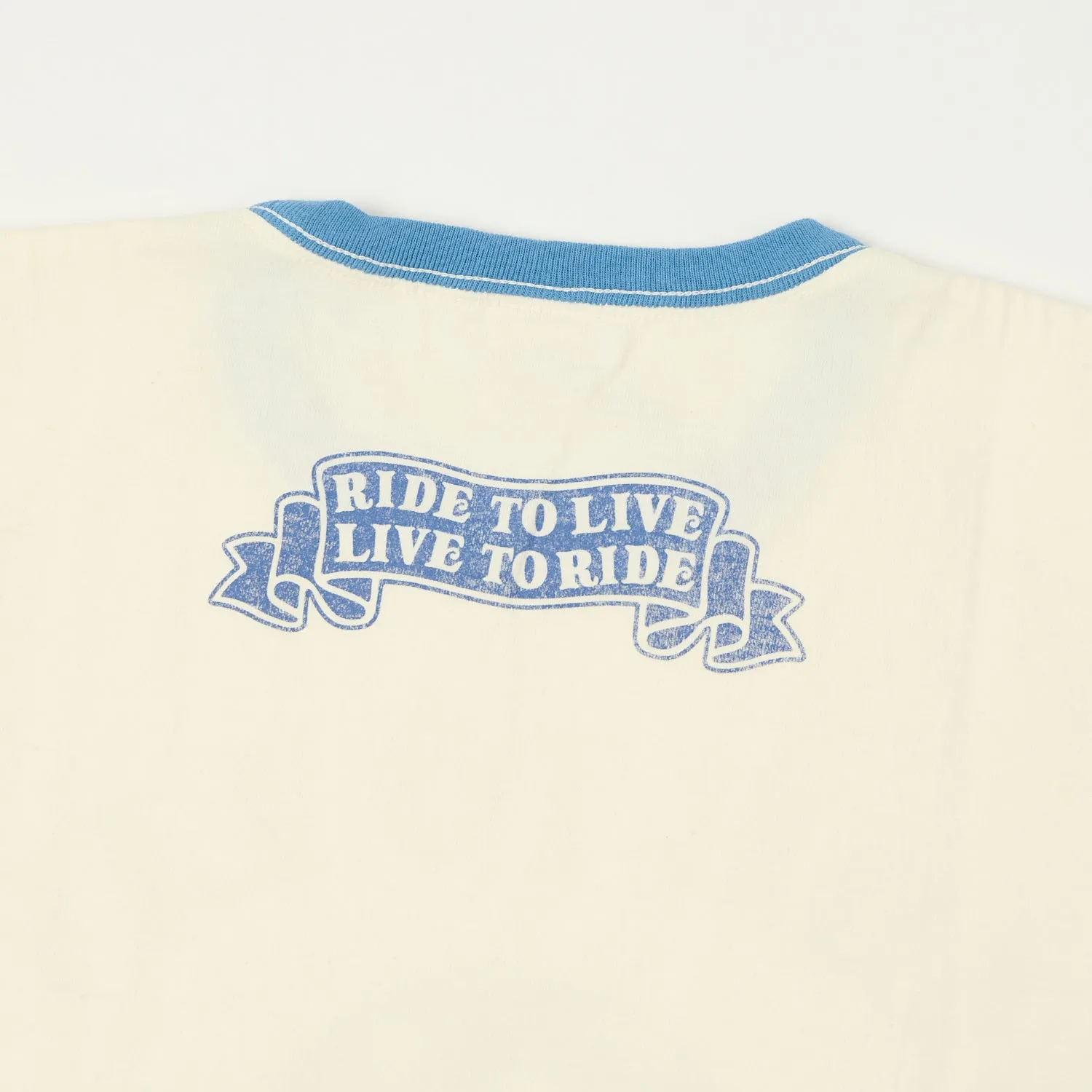 TOYS McCOY Woodstock 'Ride To Live 1969' Johnny Ringer T-Shirt - Off White sold by Son of a Stag product image thumbnail 2