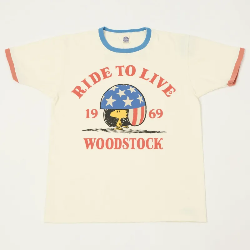 TOYS McCOY Woodstock 'Ride To Live 1969' Johnny Ringer T-Shirt - Off White sold by Son of a Stag