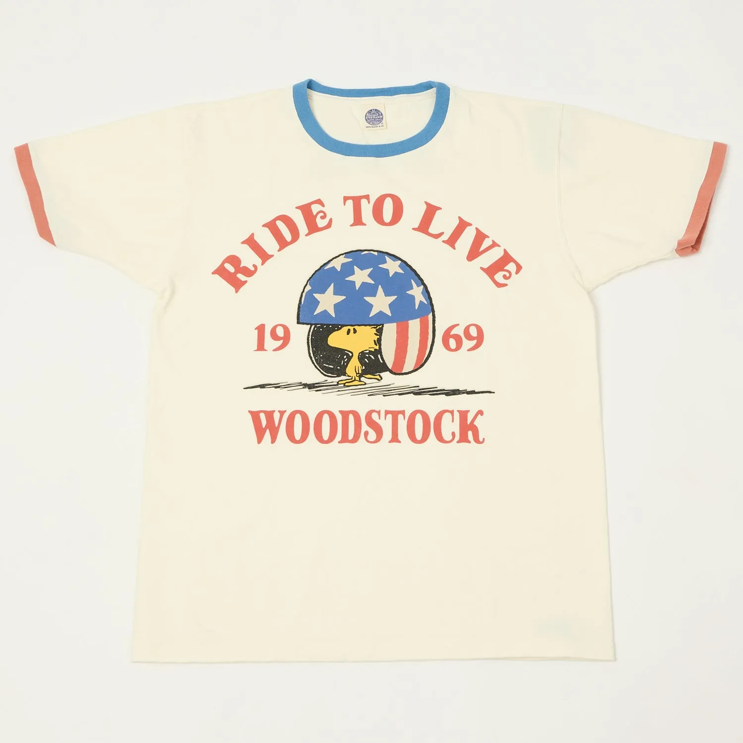 TOYS McCOY Woodstock 'Ride To Live 1969' Johnny Ringer T-Shirt - Off White sold by Son of a Stag