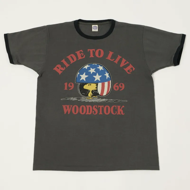 TOYS McCOY Woodstock 'Ride To Live 1969' Johnny Ringer T-Shirt - Black sold by Son of a Stag