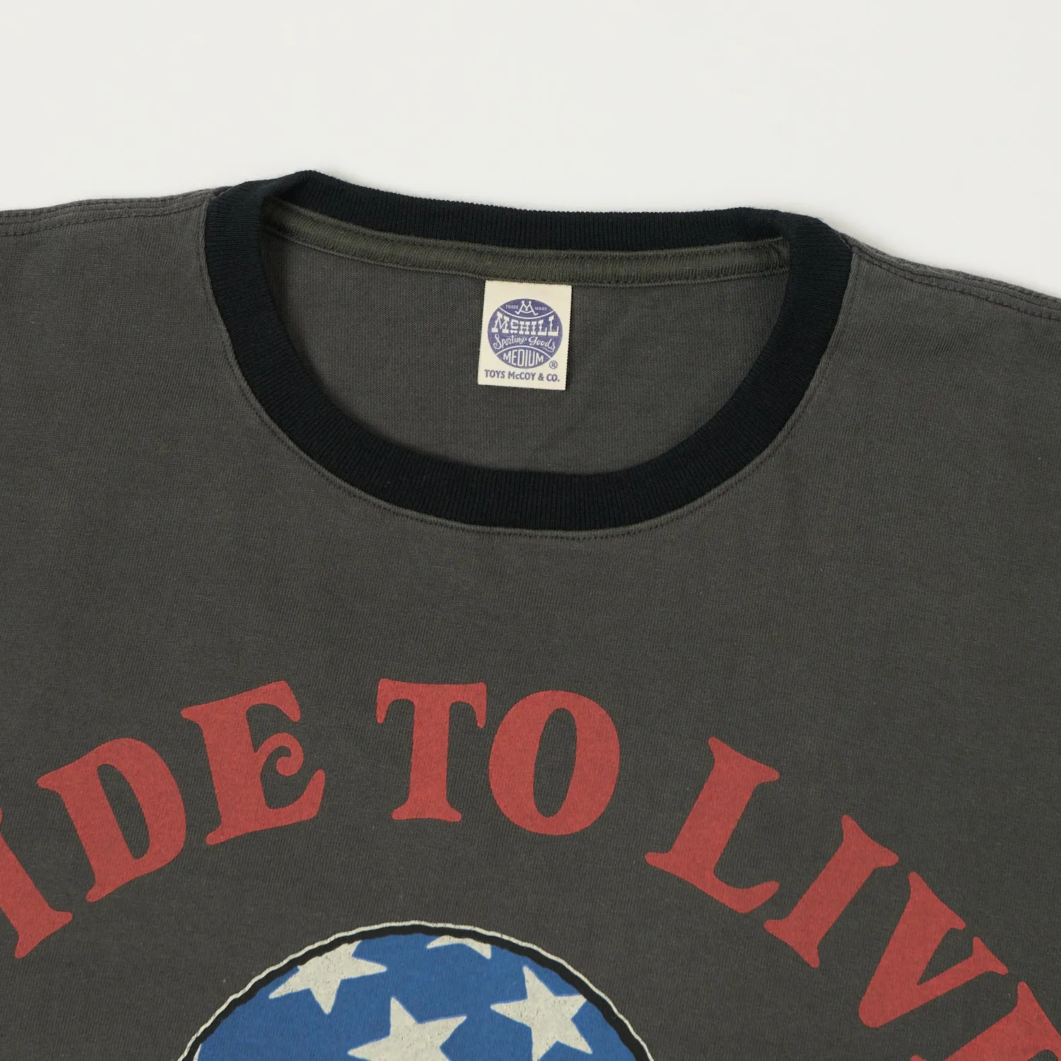 TOYS McCOY Woodstock 'Ride To Live 1969' Johnny Ringer T-Shirt - Black sold by Son of a Stag product image thumbnail 3