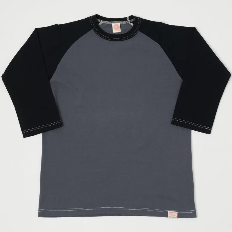 TOYS McCOY Raglan Sleeve Baseball T-Shirt - Graphite Grey/Black sold by Son of a Stag