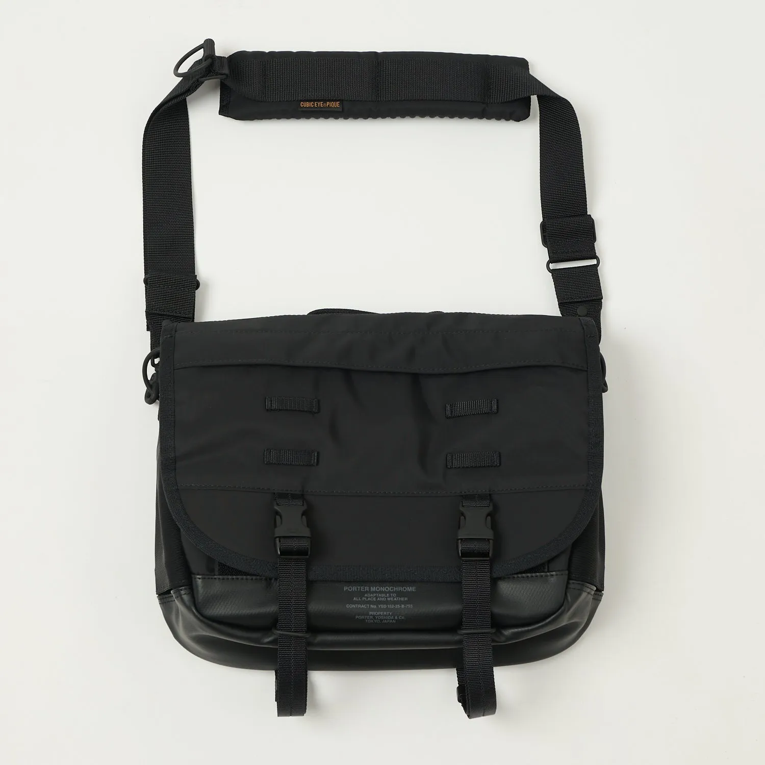 Porter-Yoshida & Co. Monochrome Messenger Bag (Small) - Black sold by Son of a Stag