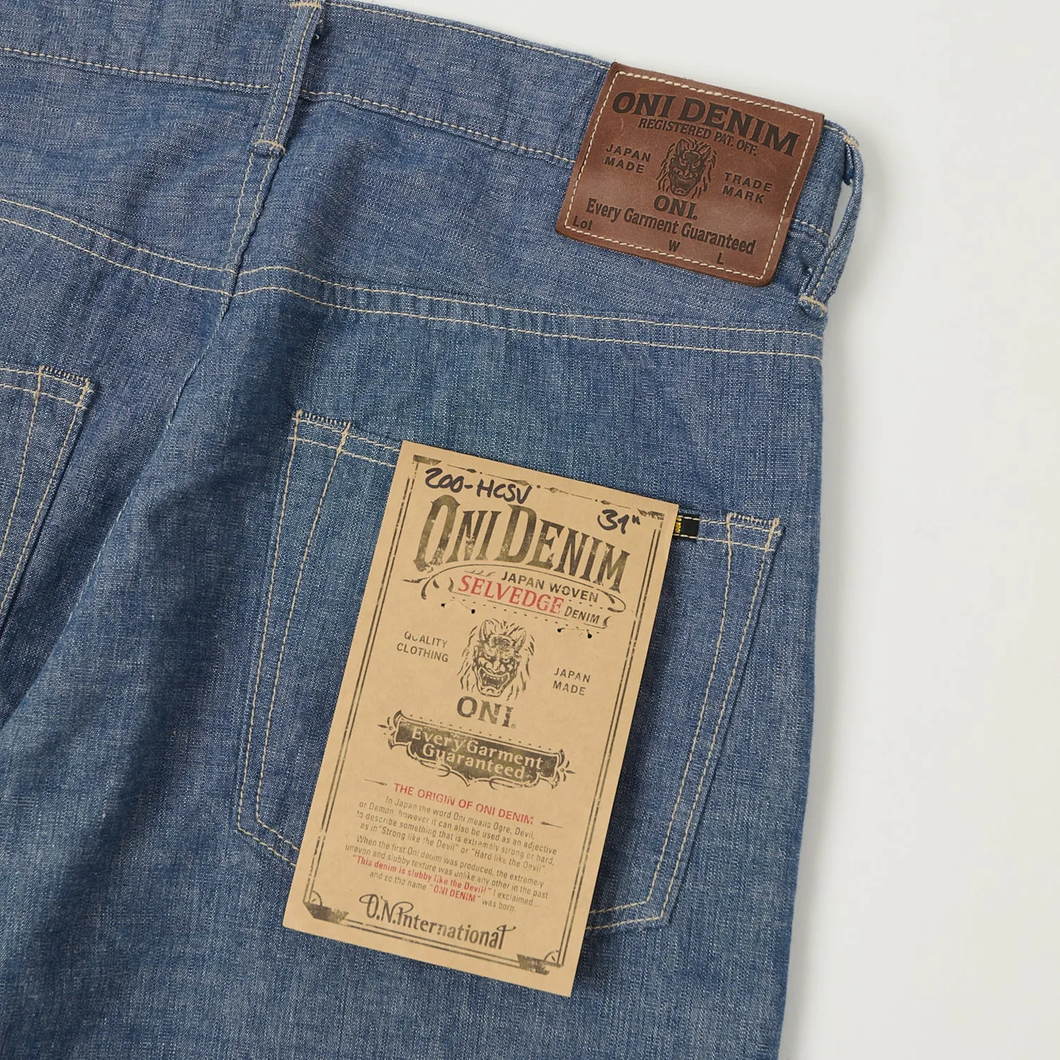 ONI Denim 200-HCSV 8oz Chambray Wide Straight Jean - Blue sold by Son of a Stag product image thumbnail 2