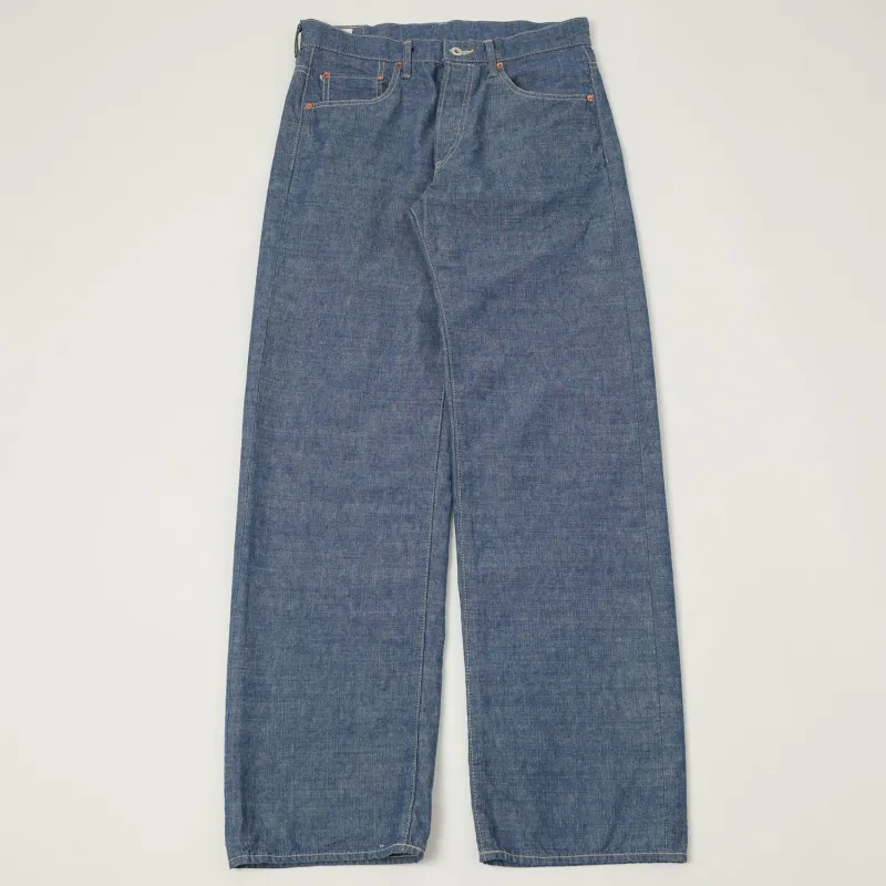 ONI Denim 200-HCSV 8oz Chambray Wide Straight Jean - Blue sold by Son of a Stag