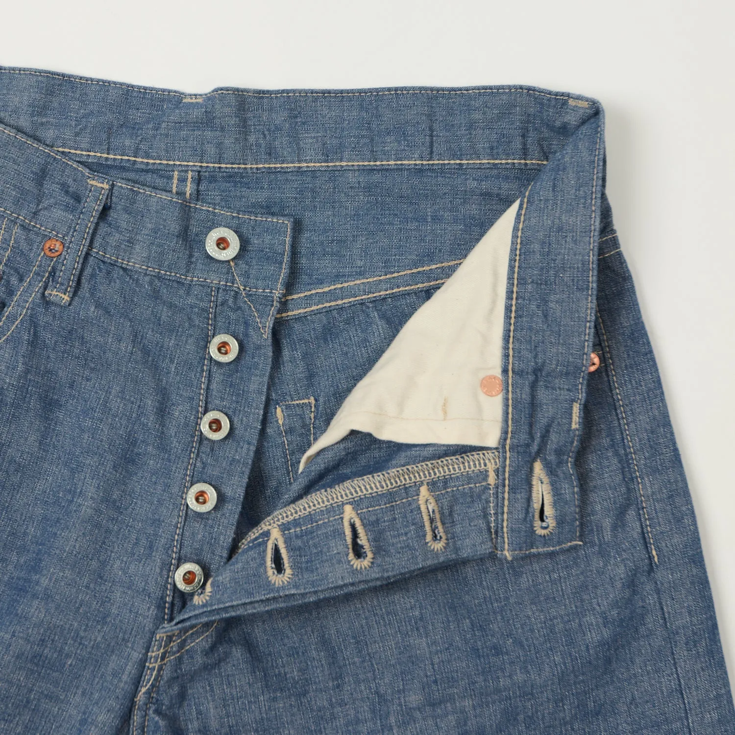 ONI Denim 200-HCSV 8oz Chambray Wide Straight Jean - Blue sold by Son of a Stag product image thumbnail 5