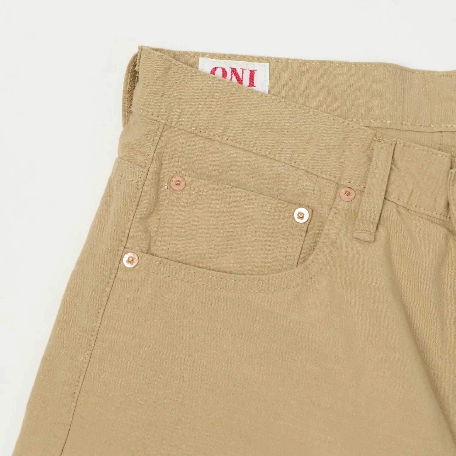 ONI Denim 200-8BE 8oz 'Beta Chambray' Wide Straight Jean - Beige sold by Son of a Stag product image thumbnail 4