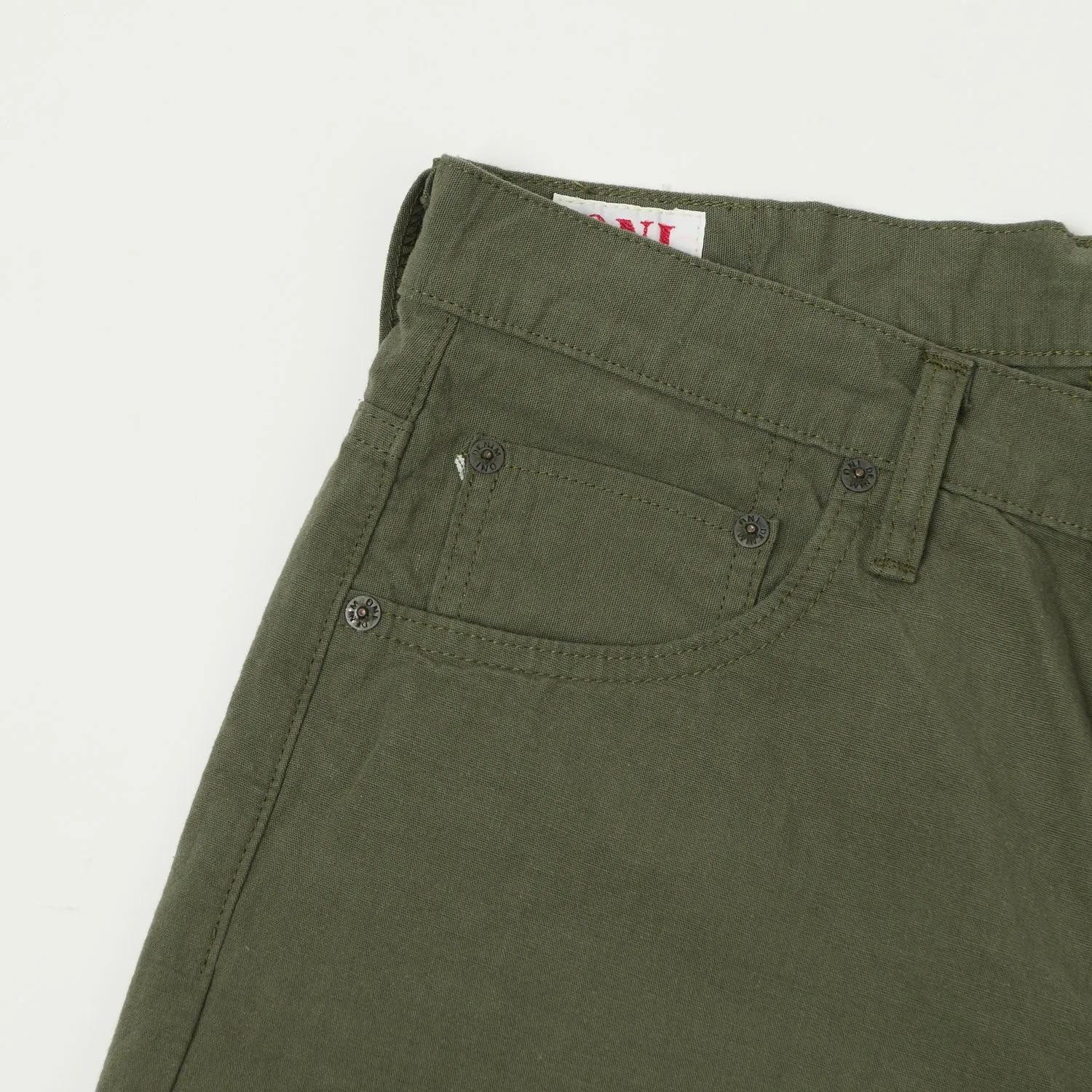 ONI Denim 200-8GG 8oz 'Beta Chambray' Wide Straight Jean - Green Grey sold by Son of a Stag product image thumbnail 4