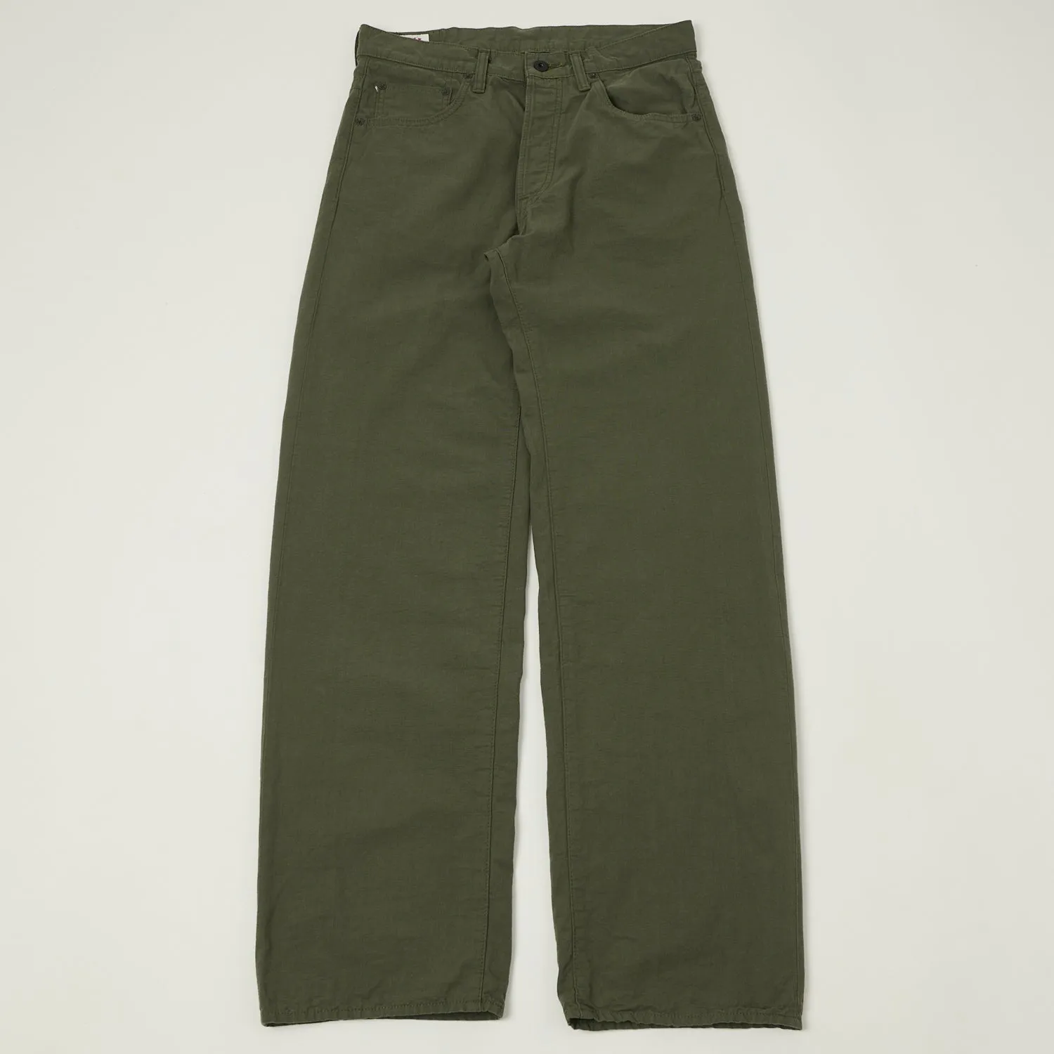 ONI Denim 200-8GG 8oz 'Beta Chambray' Wide Straight Jean - Green Grey sold by Son of a Stag