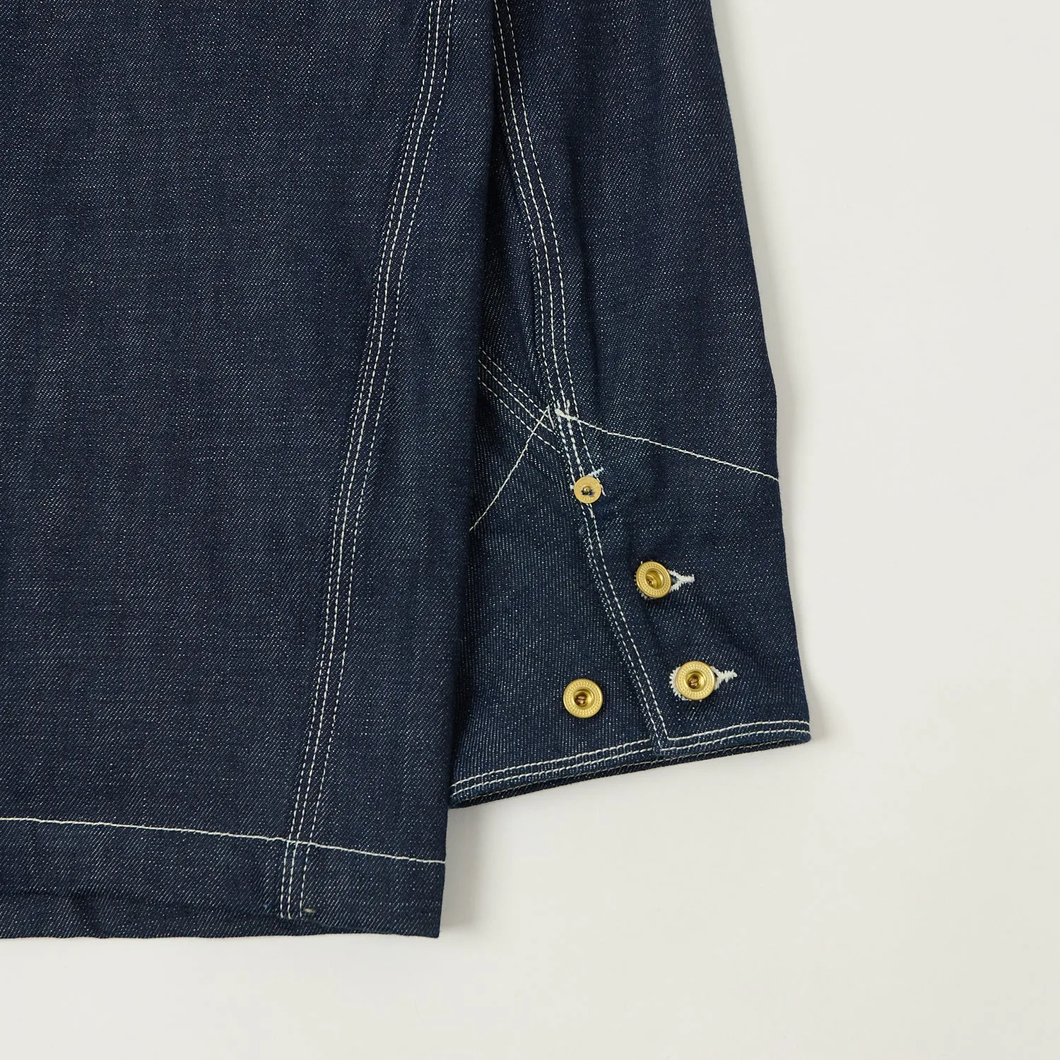 Freenote Cloth 'Modesto' 11oz Memphis Blue Denim Coverall Jacket - Raw sold by Son of a Stag product image thumbnail 3
