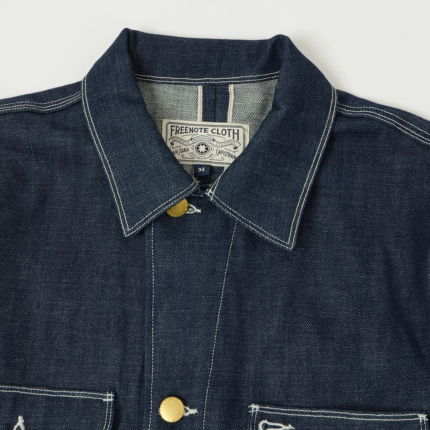 Freenote Cloth 'Modesto' 11oz Memphis Blue Denim Coverall Jacket - Raw sold by Son of a Stag product image thumbnail 2