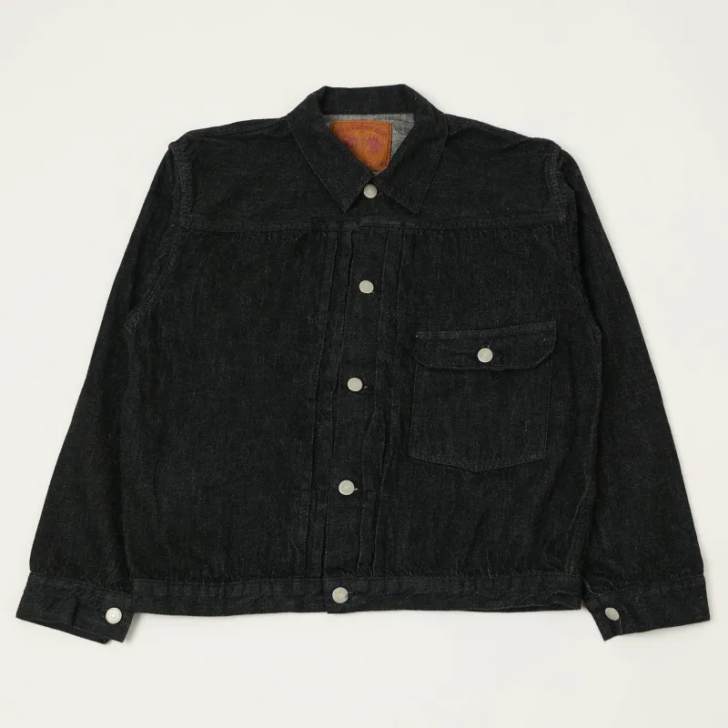 Full Count 2107SS 'Super Smooth' 11.5oz Type I Denim Jacket - Black One Wash sold by Son of a Stag