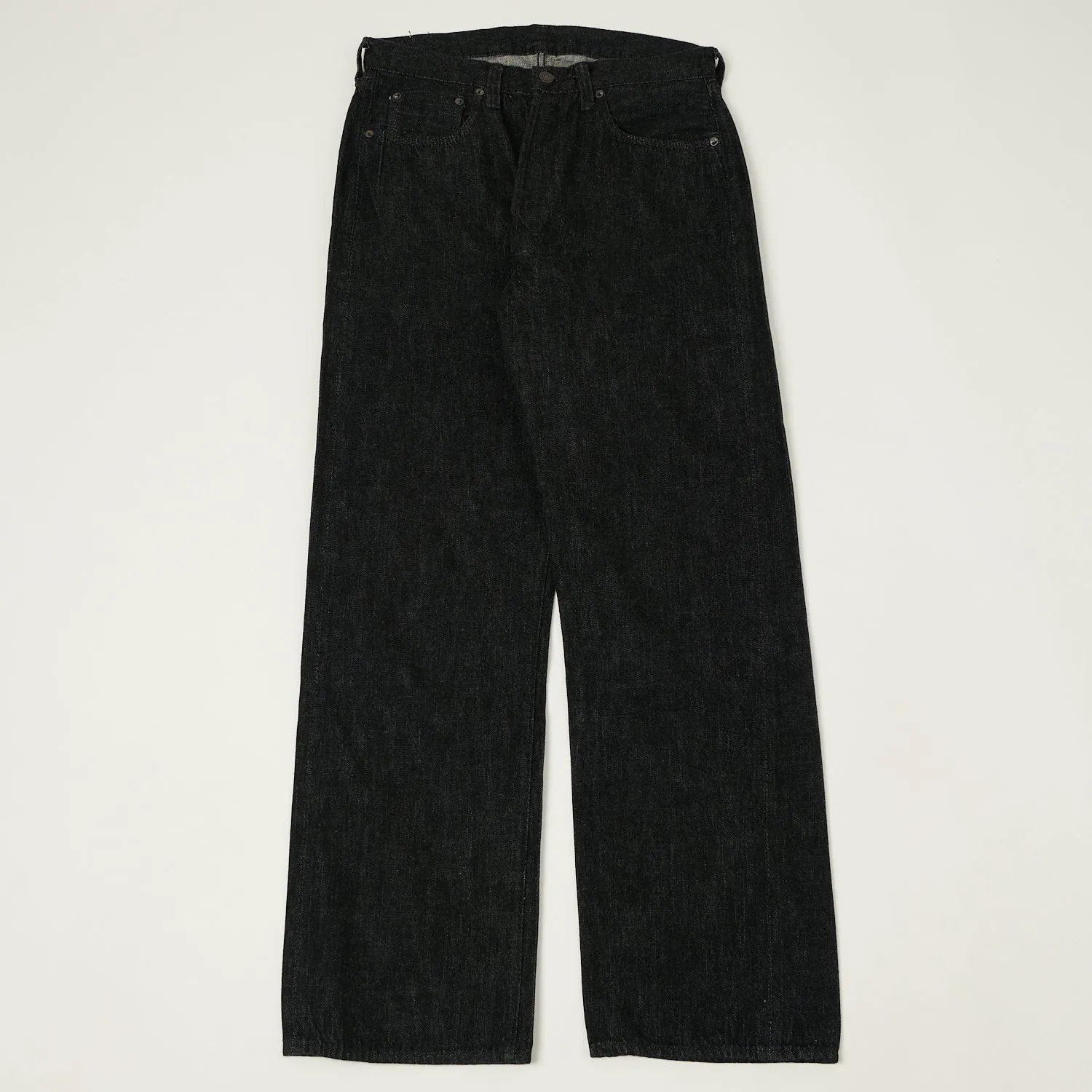 FULLCOUNT 0105SS 'Super Smooth' 11.5oz Wide Straight Jean - Black One Wash sold by Son of a Stag