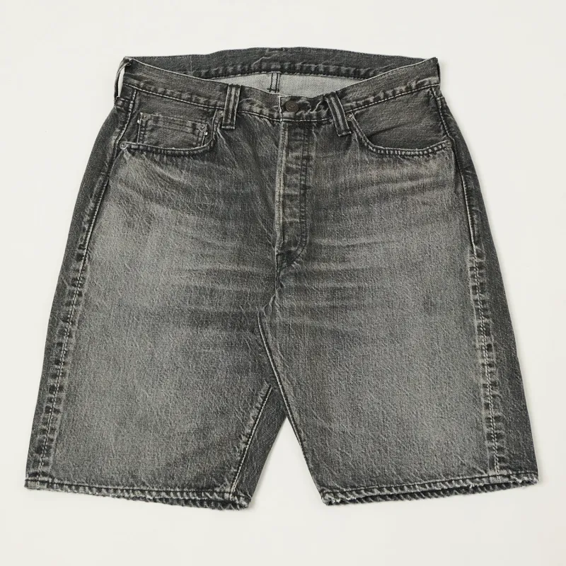 FULLCOUNT 1904 Five Pocket Denim Shorts - Black Dartford Wash sold by Son of a Stag