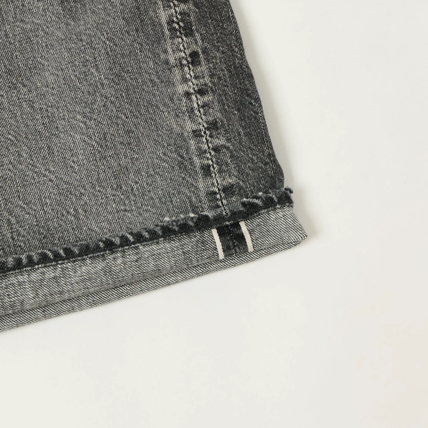 FULLCOUNT 1904 Five Pocket Denim Shorts - Black Dartford Wash sold by Son of a Stag product image thumbnail 4