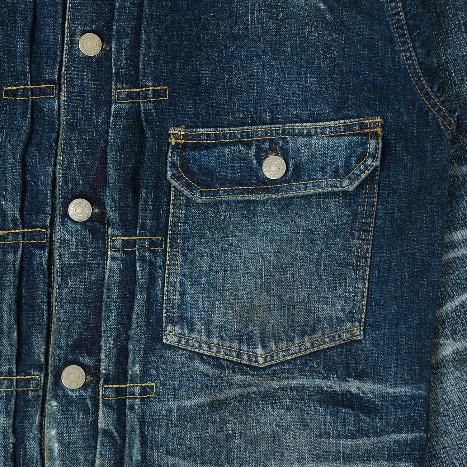 FULLCOUNT 2107 13.5oz Type I Denim Jacket - 'More Than Just Fear' Wash sold by Son of a Stag product image thumbnail 3