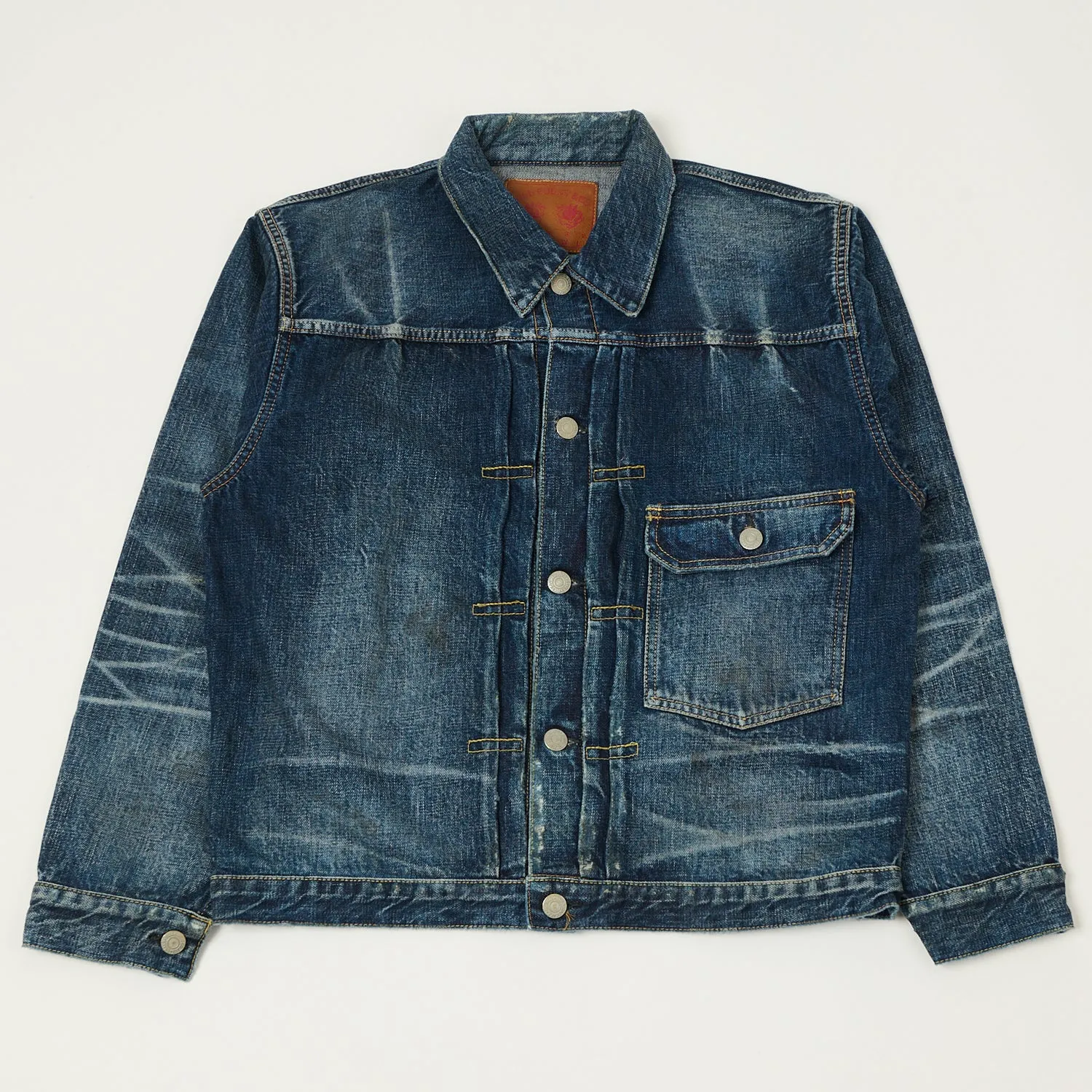 FULLCOUNT 2107 13.5oz Type I Denim Jacket - 'More Than Just Fear' Wash sold by Son of a Stag