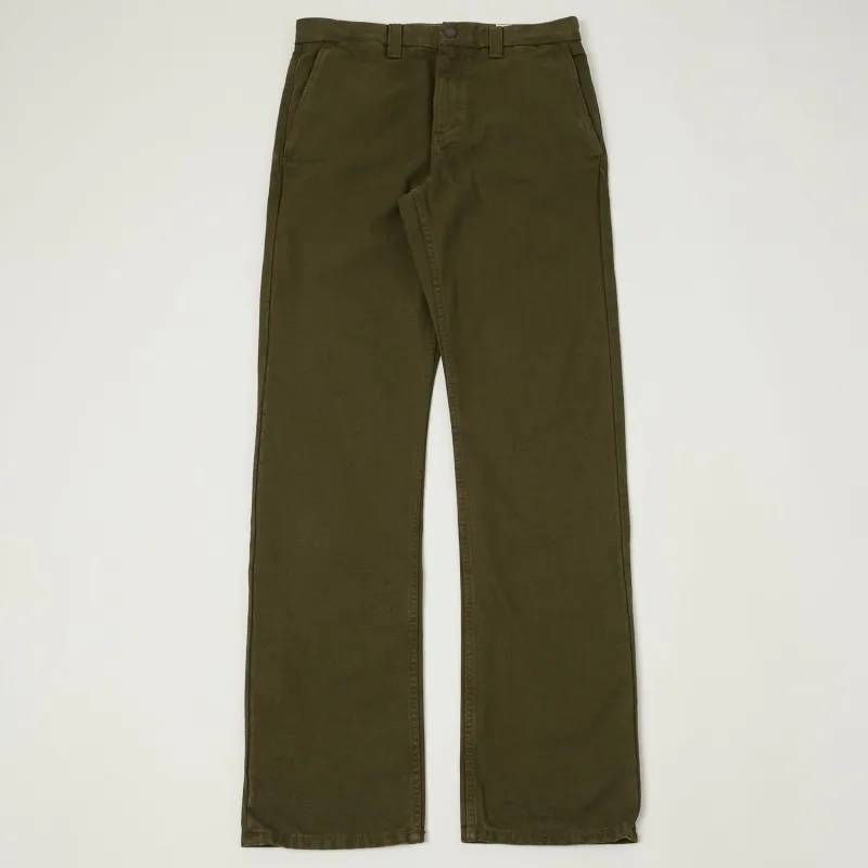 Freenote Cloth Heavyweight 14oz Slub Deck Pant - Army Green sold by Son of a Stag